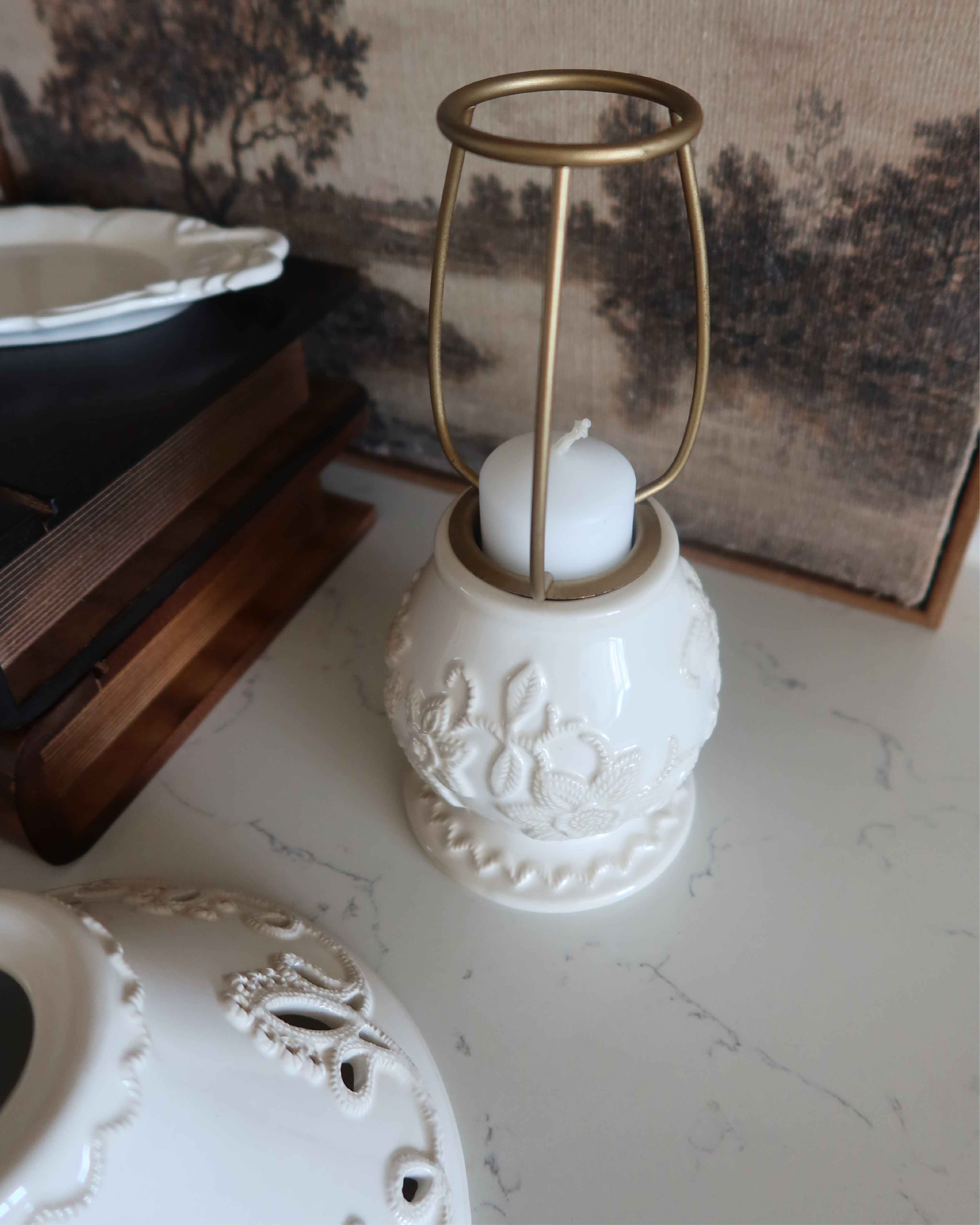 Cosette 8" Tea Light Candle Lamp