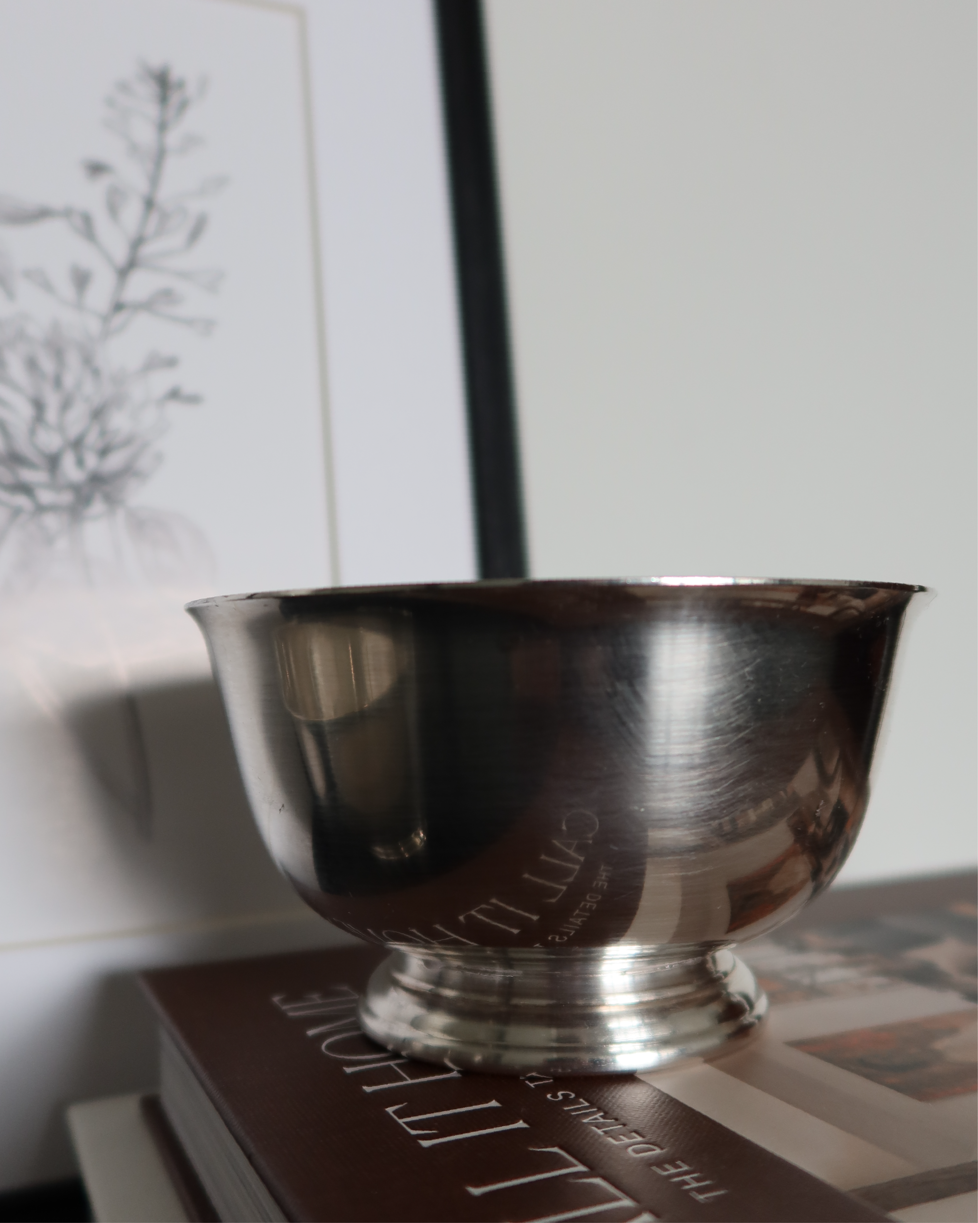 Portia 5" Silver Bowl w/ Pedestal
