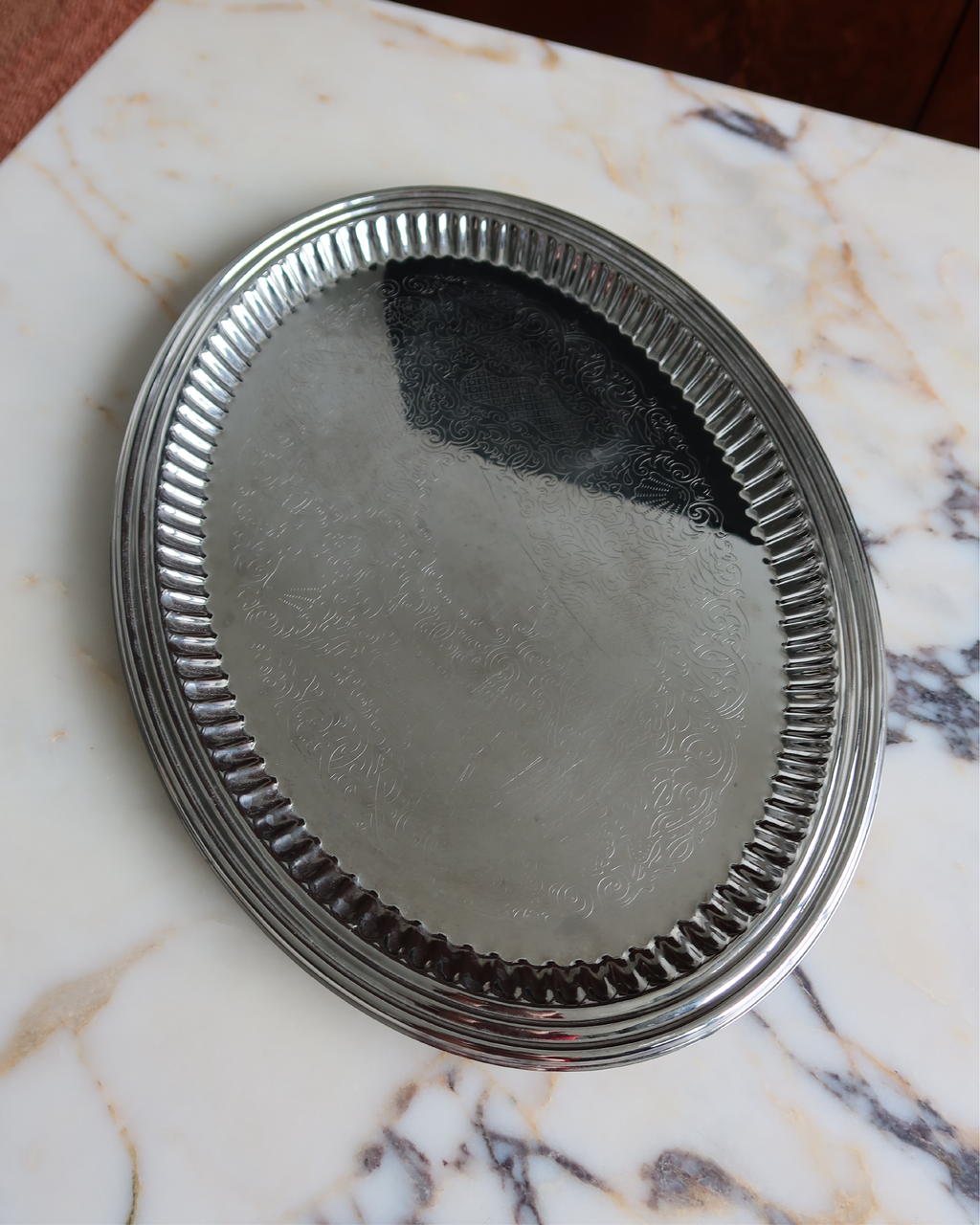 Sloane 14.75" Silver Tray