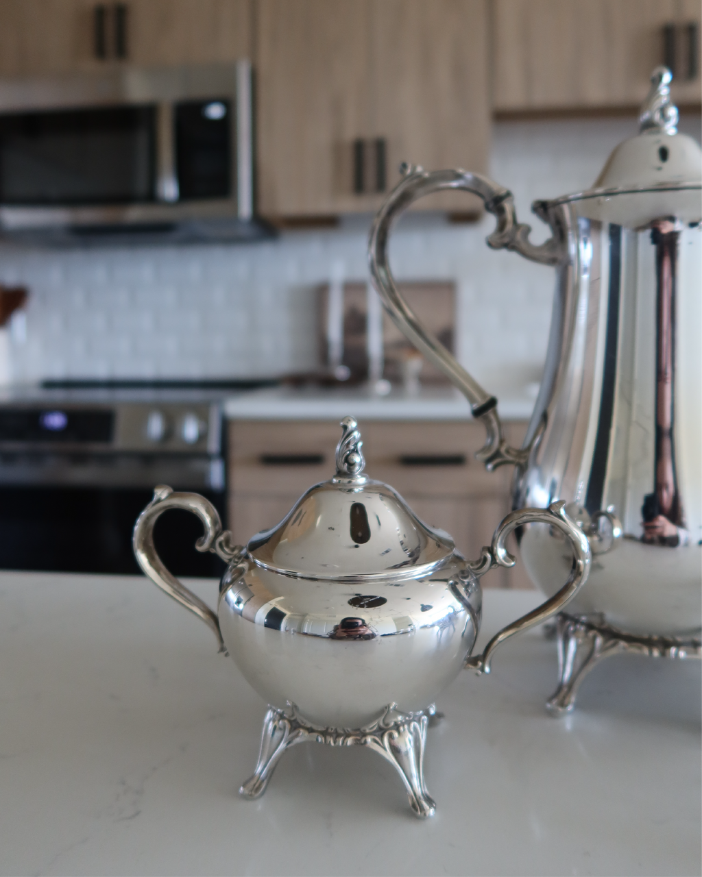 Soleil Silver Tea Set, 3-Pieces