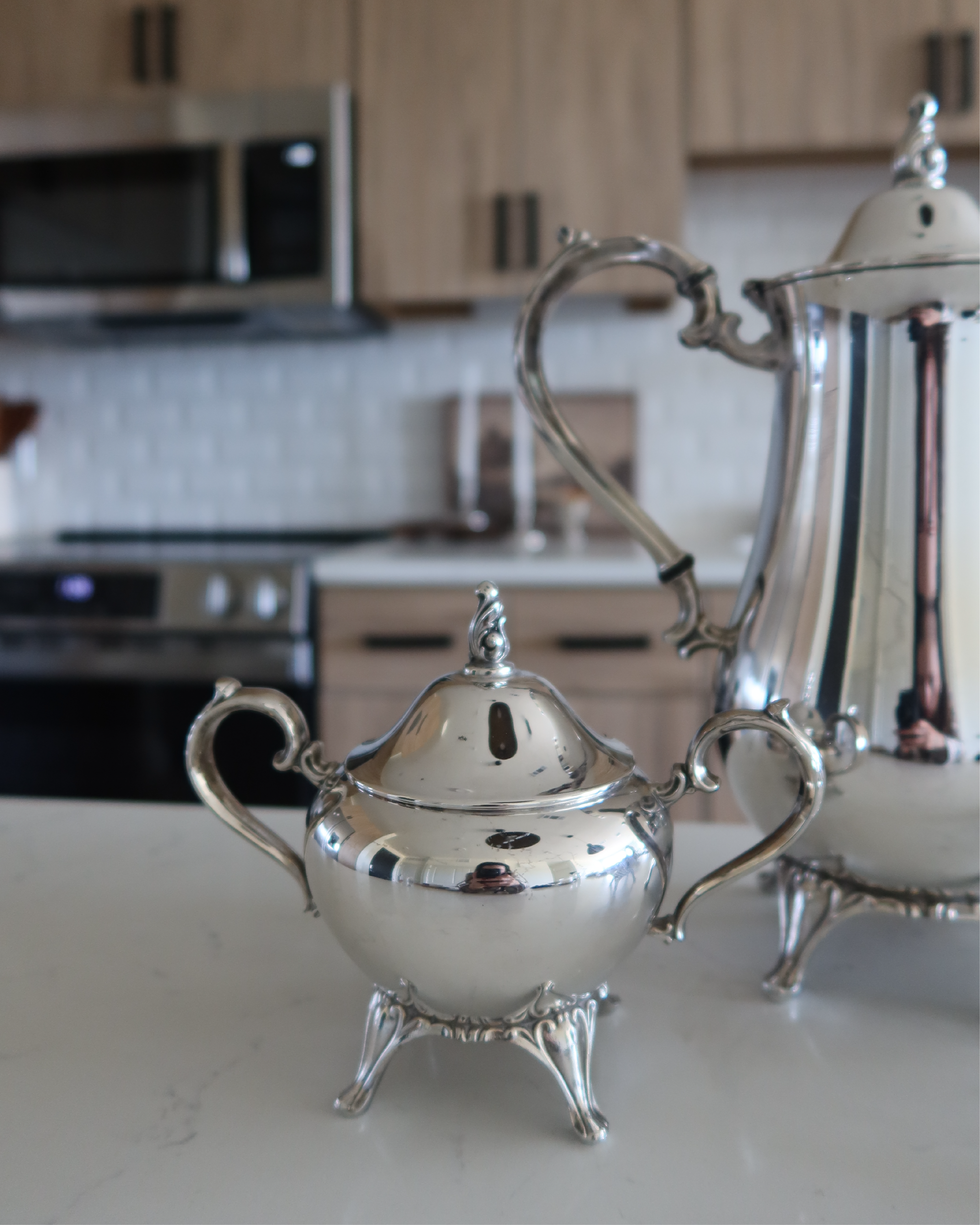 Soleil Silver Tea Set, 3-Pieces