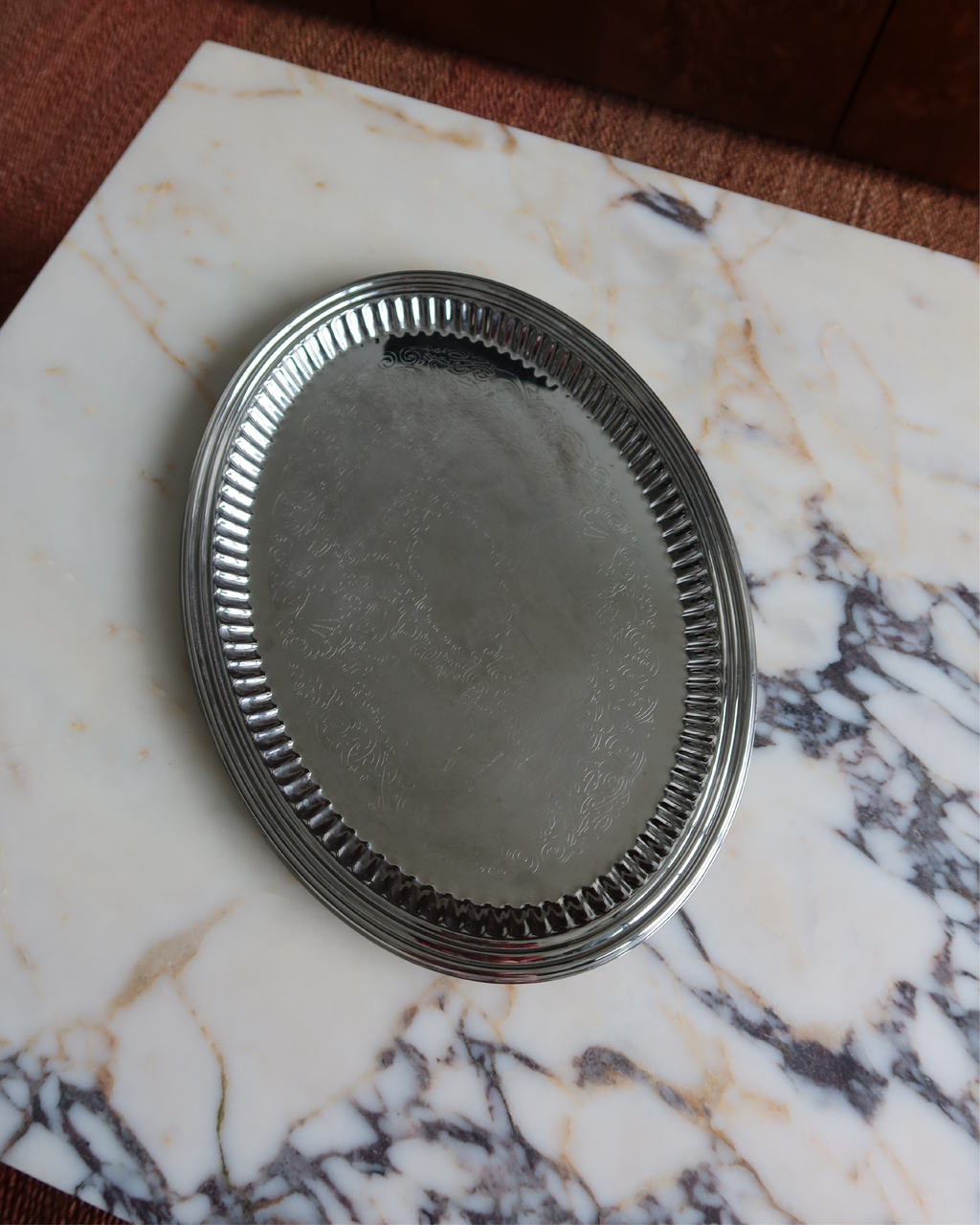 Sloane 14.75" Silver Tray