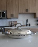 Alessia 13.5" Silver Serving Platter w/ Lid