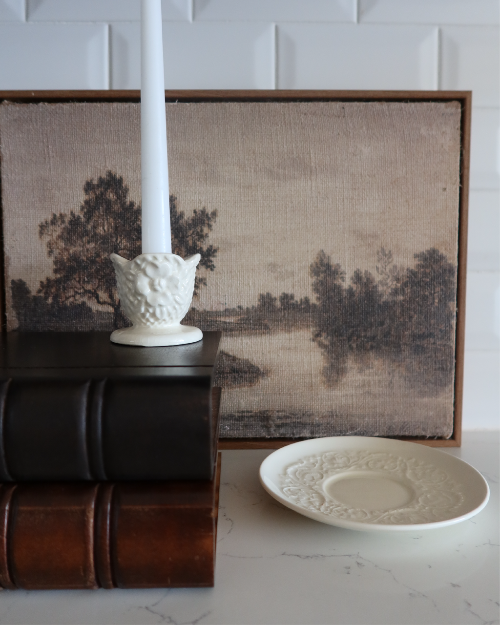 Charlize Ceramic Candlestick Holder
