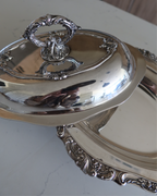 Alessia 13.5" Silver Serving Platter w/ Lid