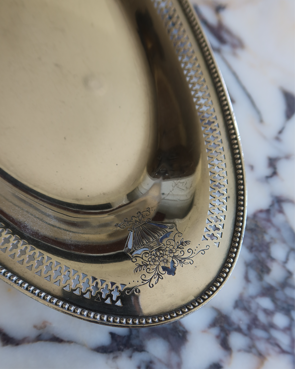 Reina 12.25" Silver Tray