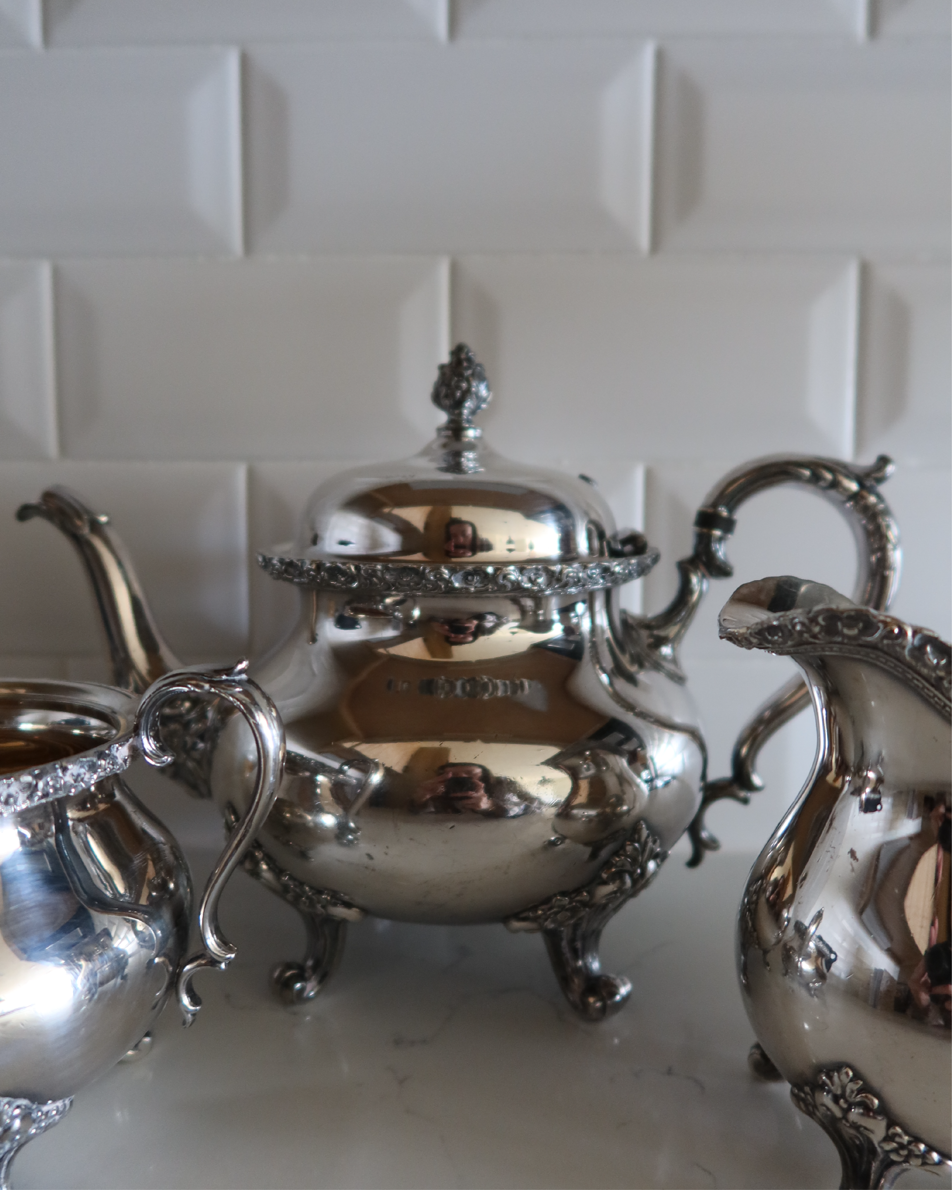 Sylvie Silver Tea Set, 3-Pieces
