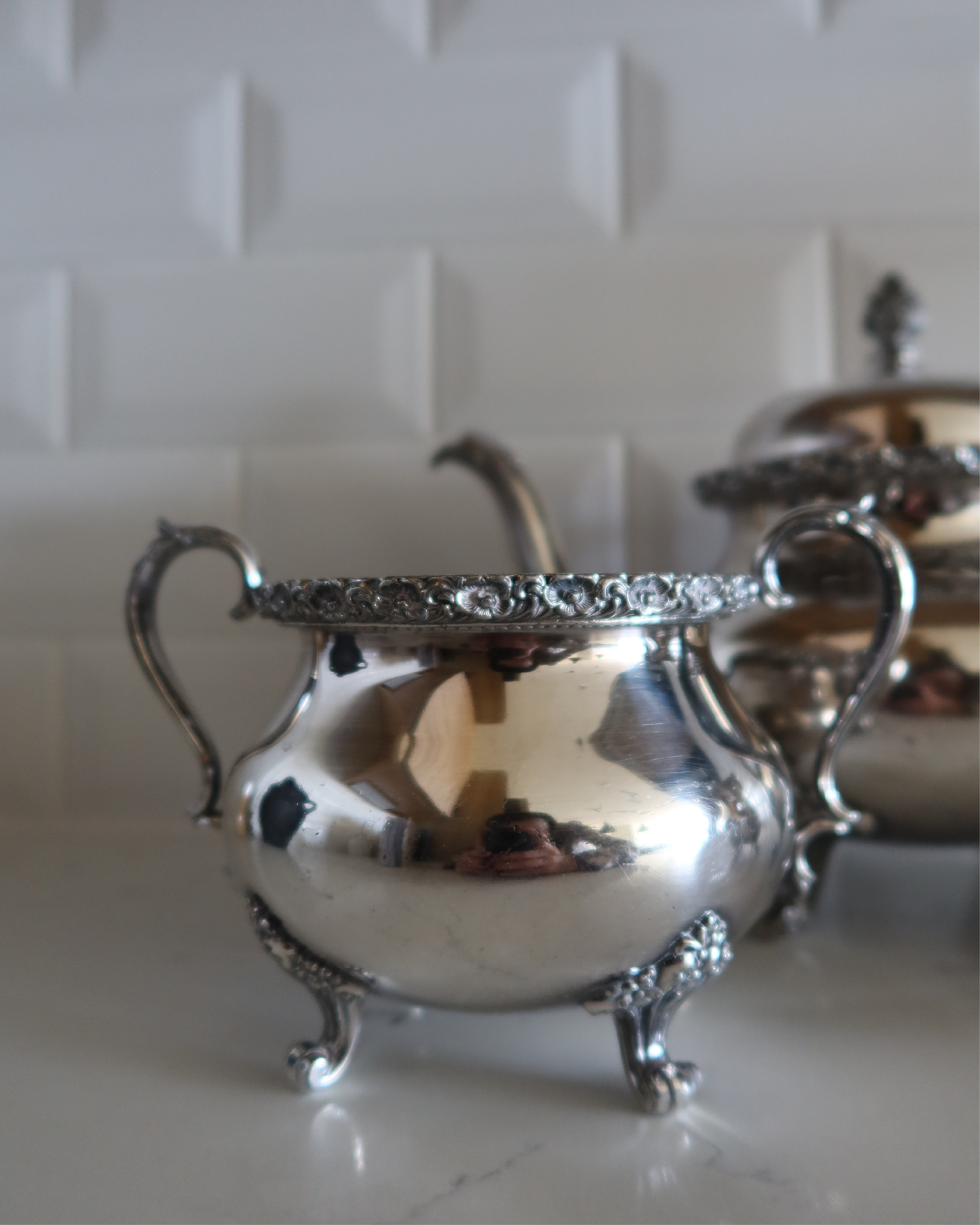 Sylvie Silver Tea Set, 3-Pieces