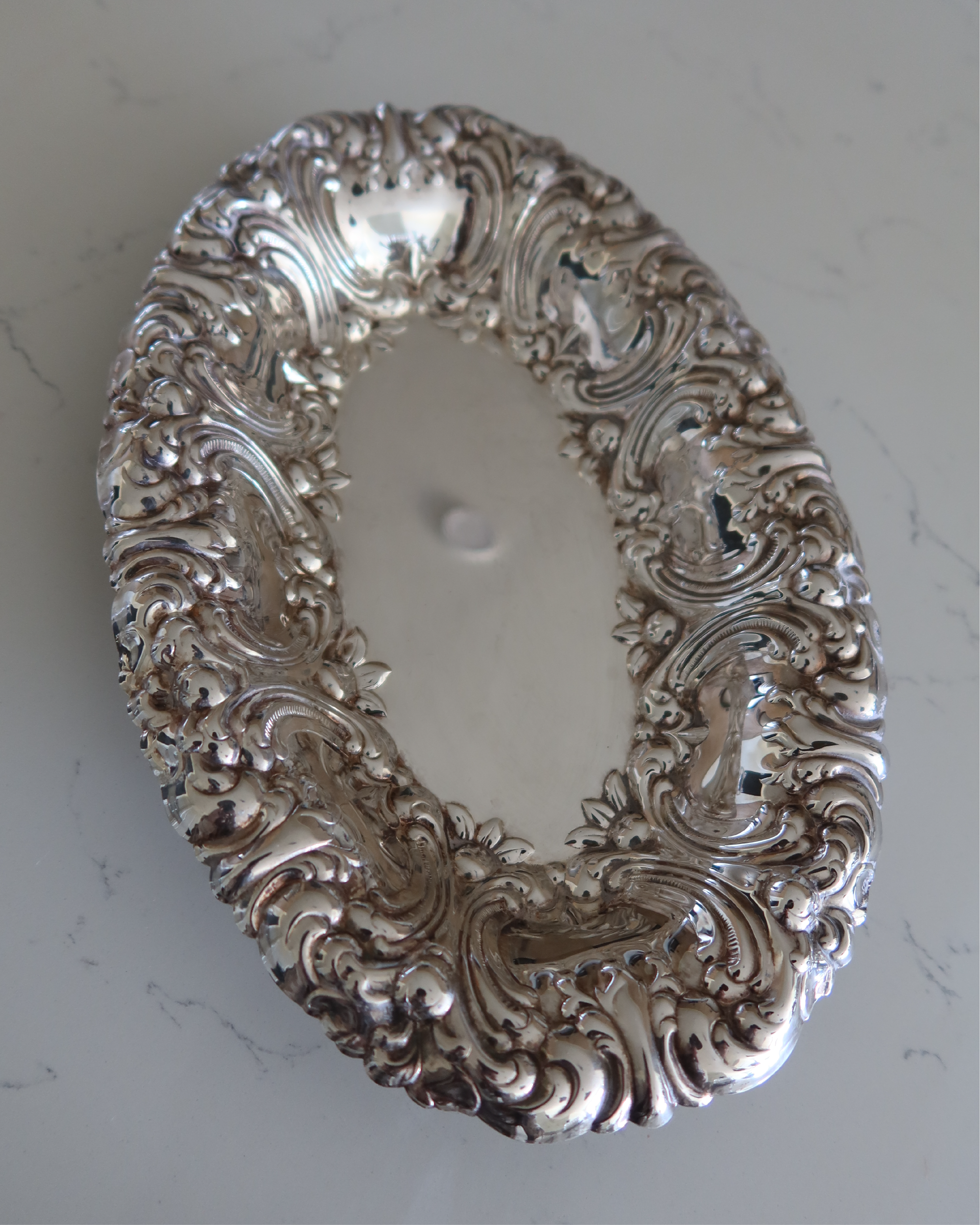 Rosamund 12" Ornate Silver Tray