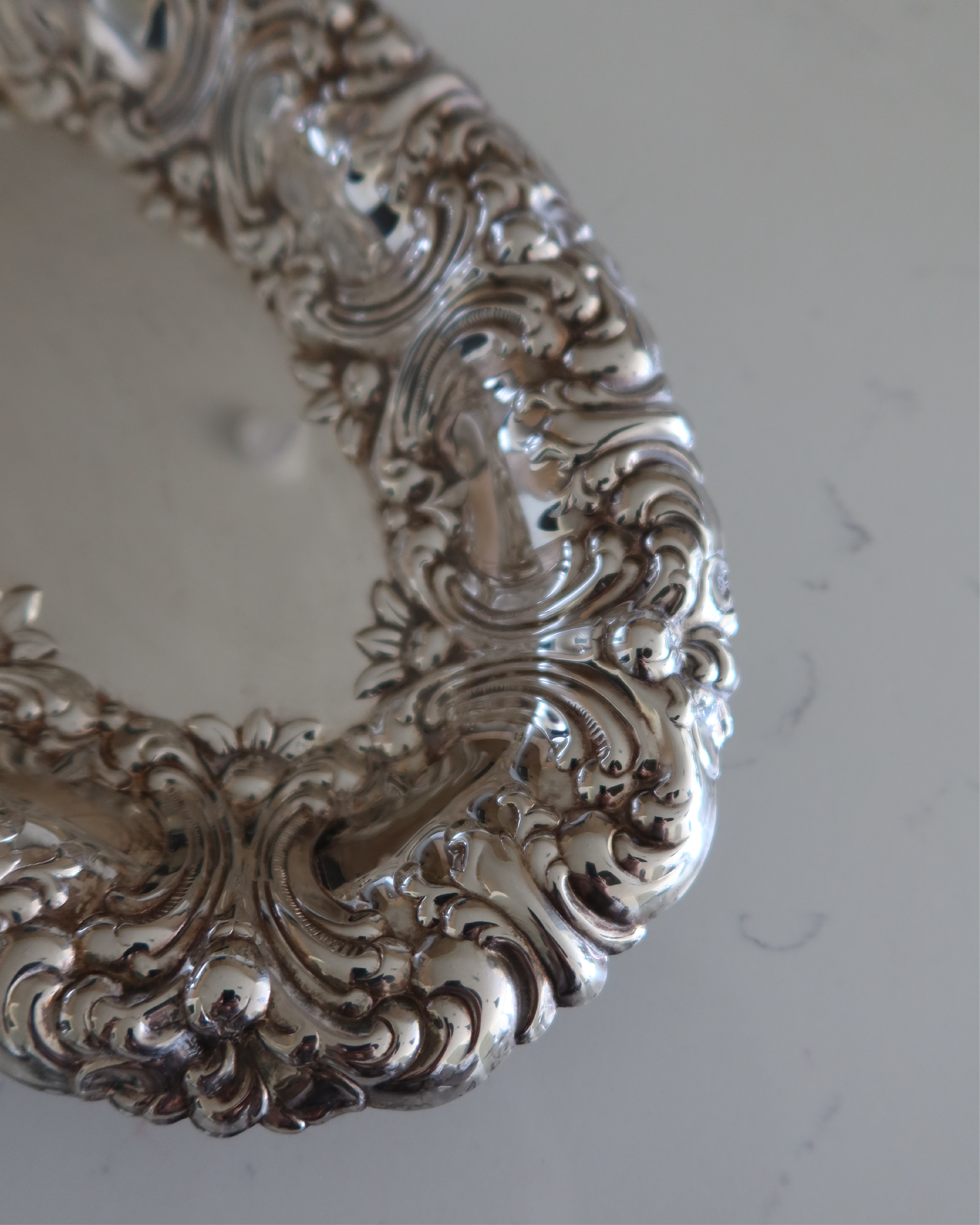 Rosamund 12" Ornate Silver Tray