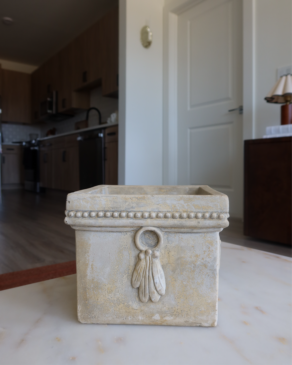 Iris Square Stone Planter
