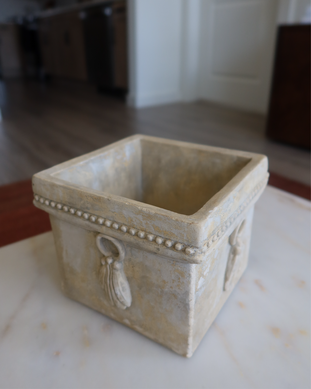 Iris Square Stone Planter