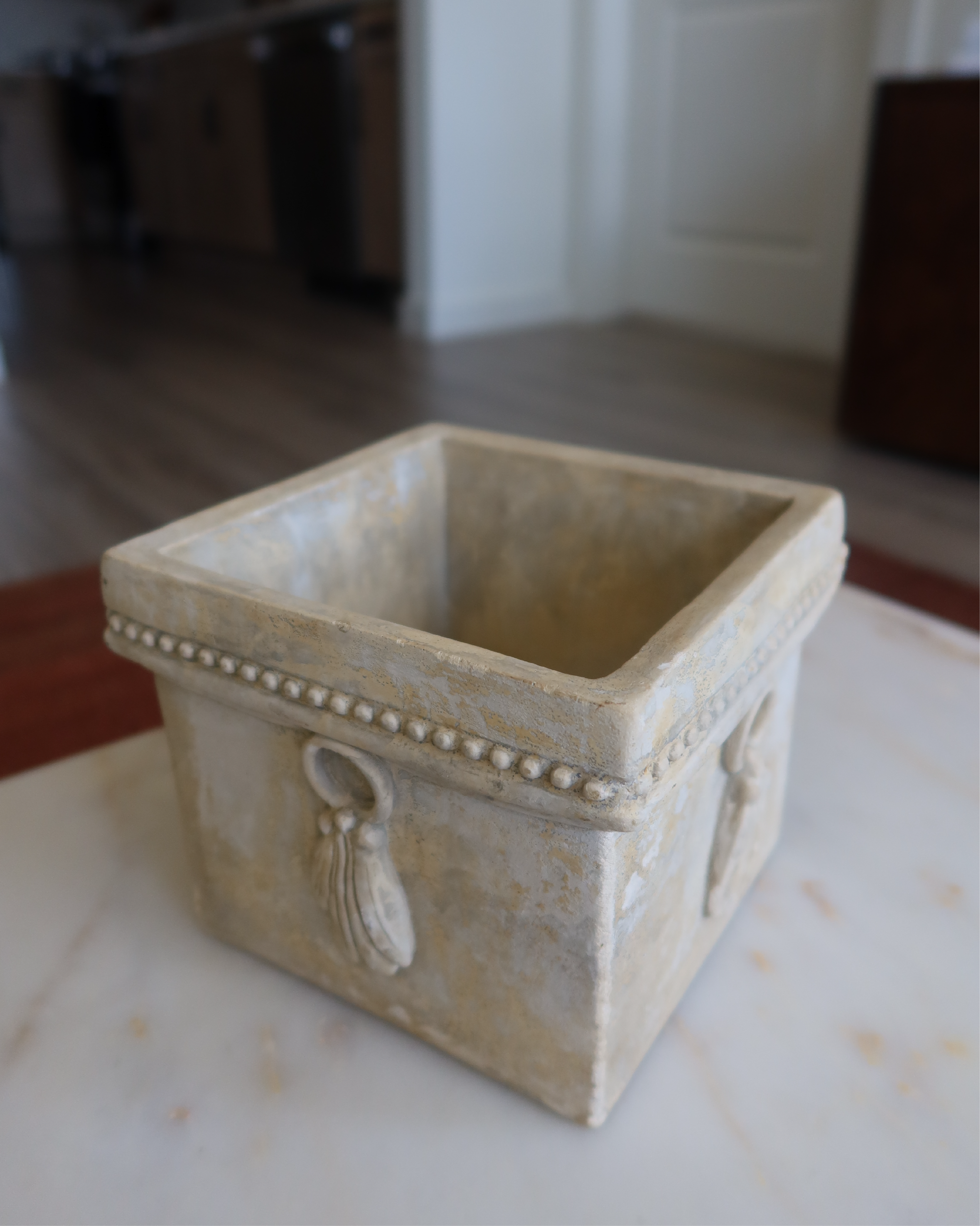 Iris Square Stone Planter