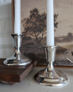 Estelle 4" Silver Candlestick, Set of 2