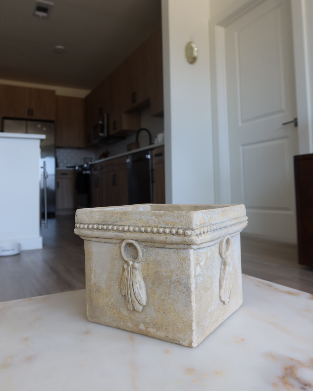 Iris Square Stone Planter