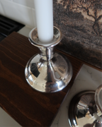 Estelle 4" Silver Candlestick, Set of 2