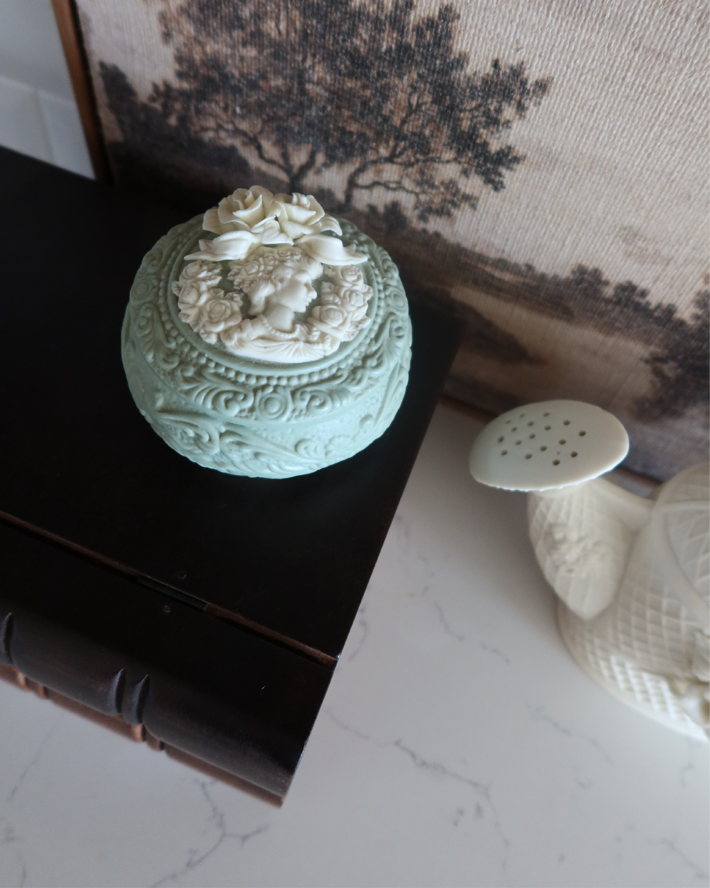 Rosemary Porcelain Trinket Box