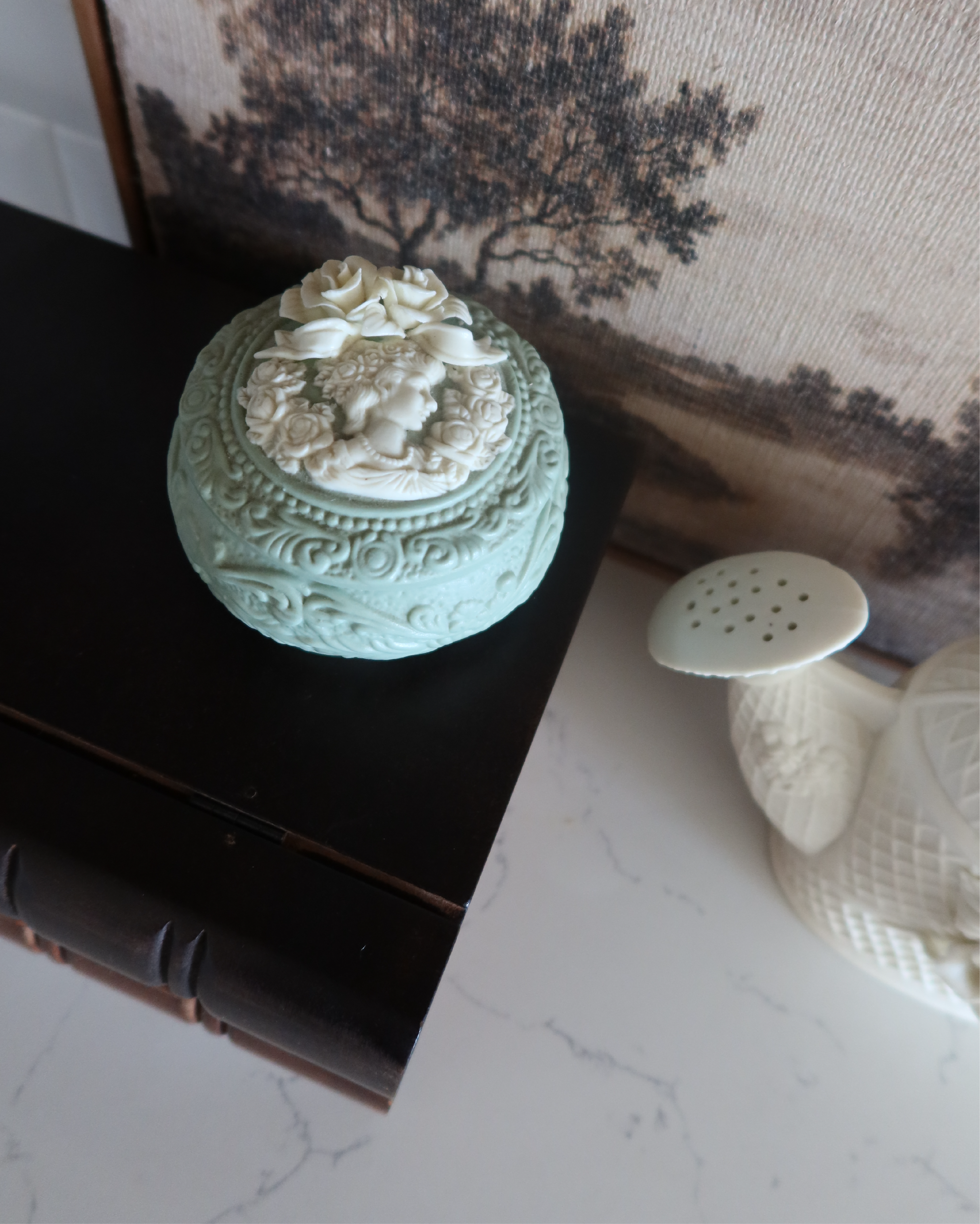 Rosemary Porcelain Trinket Box