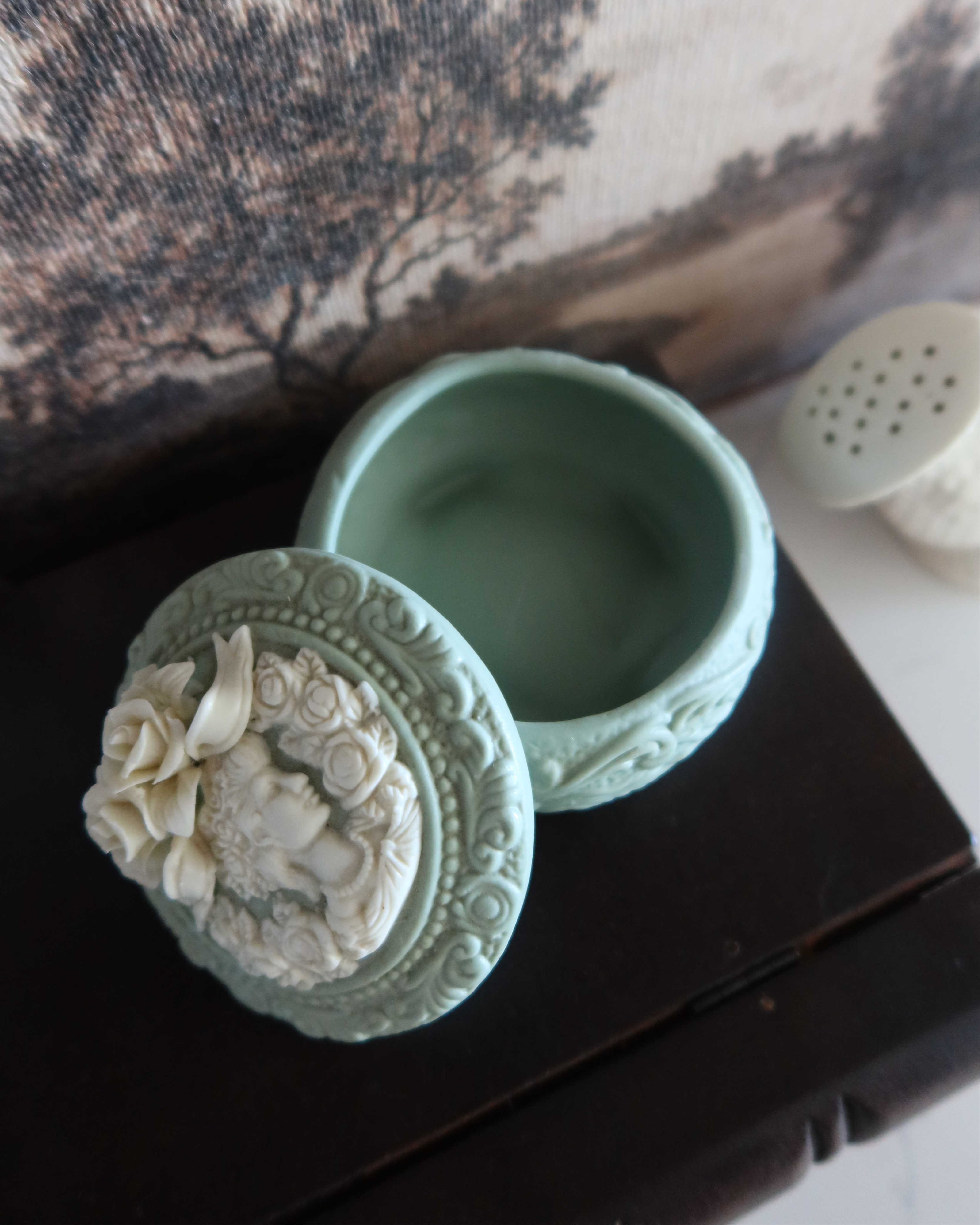 Rosemary Porcelain Trinket Box